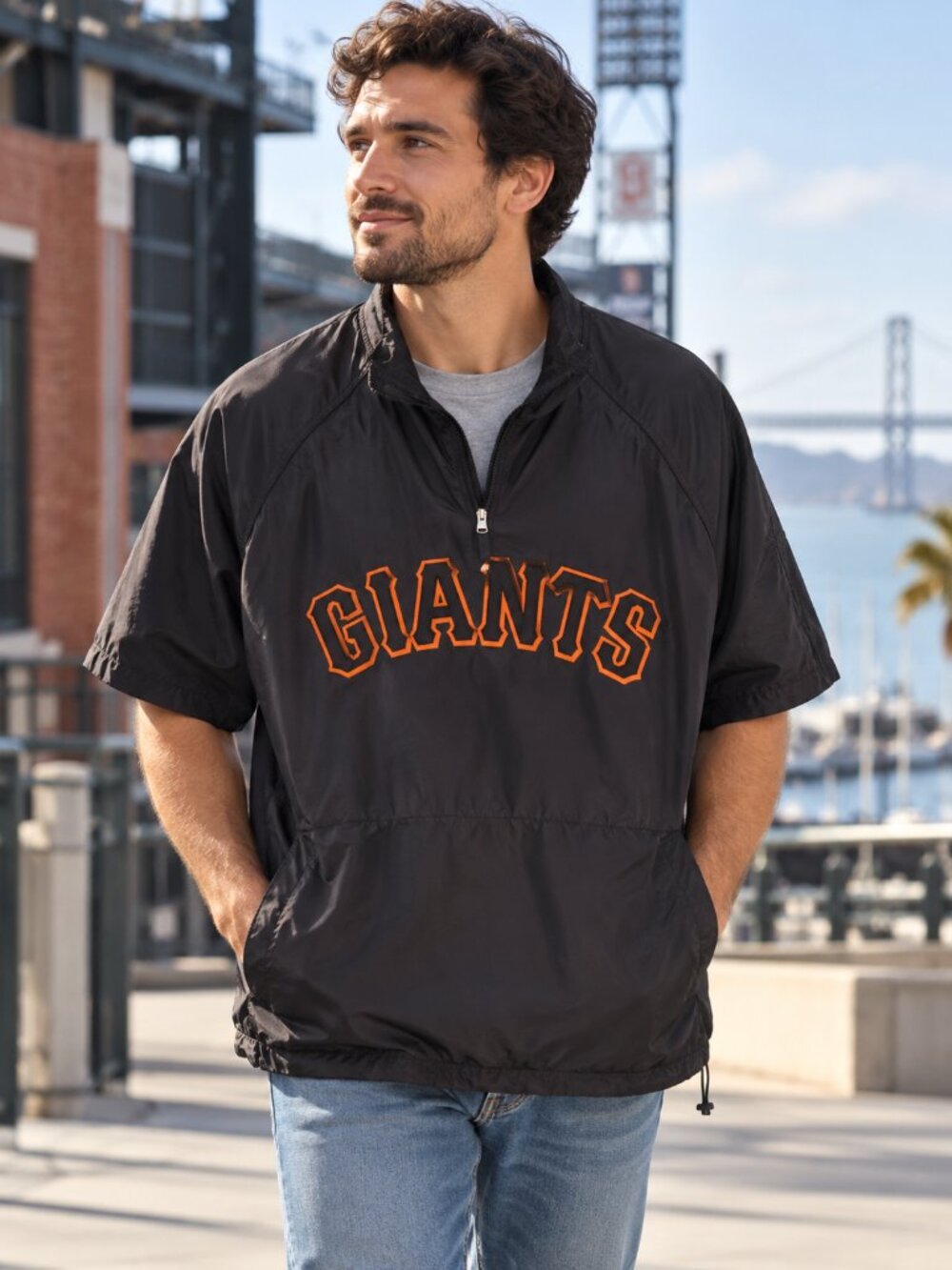 Majestic San Francisco Giants Vintage Dugout Jacket XL Rare Men’s Black